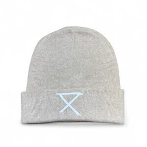 Circa survive graphic on cream beanie skate emo grunge